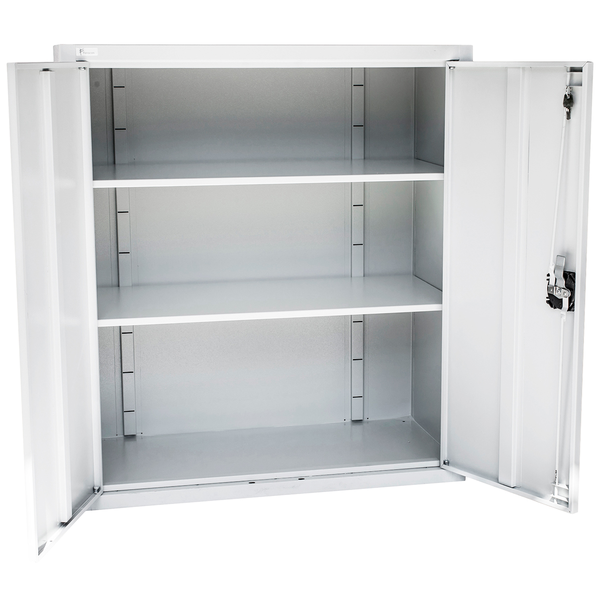 Шафа офісна FEROCON ШСБ 12-02-08х09х04-Ц-7035 (800х900х400, 4 полиці, сірий)